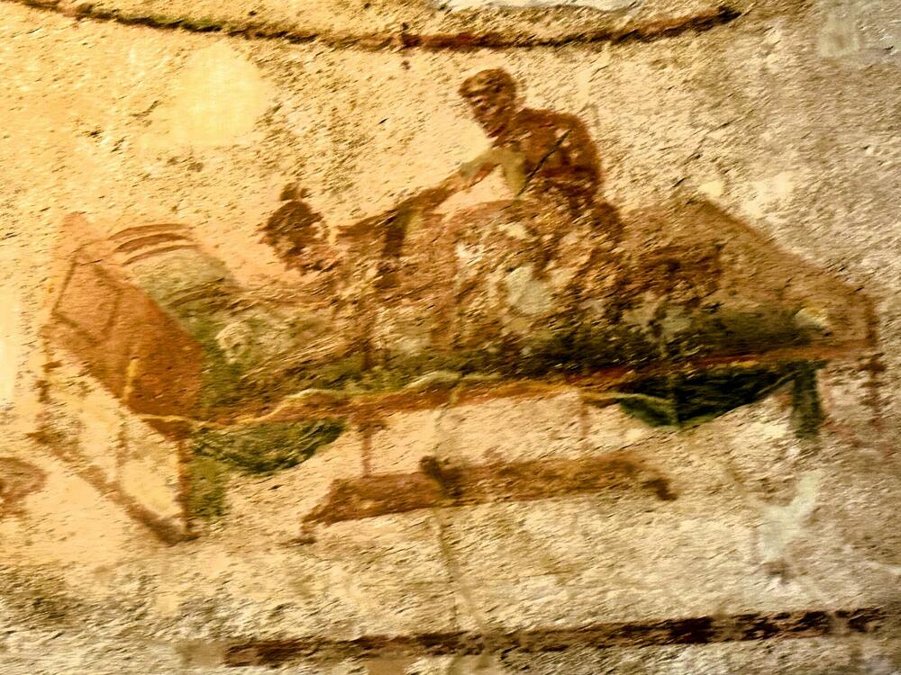 Freska iz lupanara (javne kuće) u Pompejima