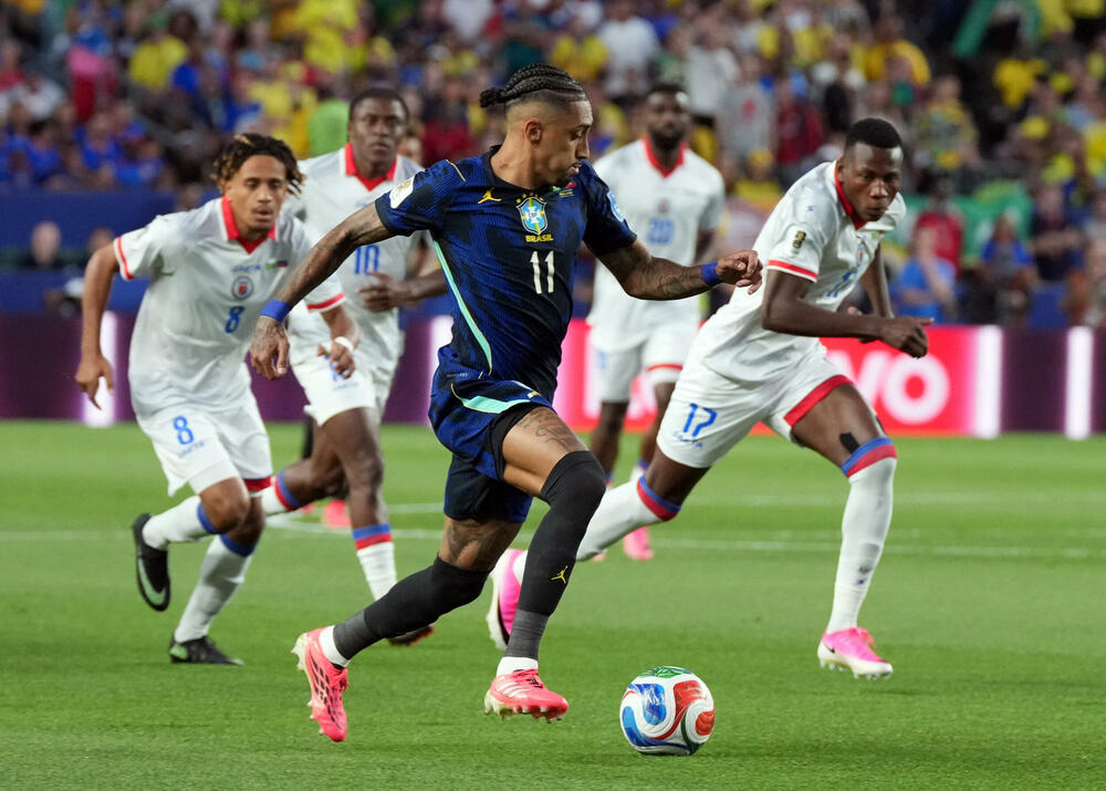 <p>Dva gola Mateusa Kunje, gol i asistencija Vinisijusa, Brazil - Haiti 3:0</p>