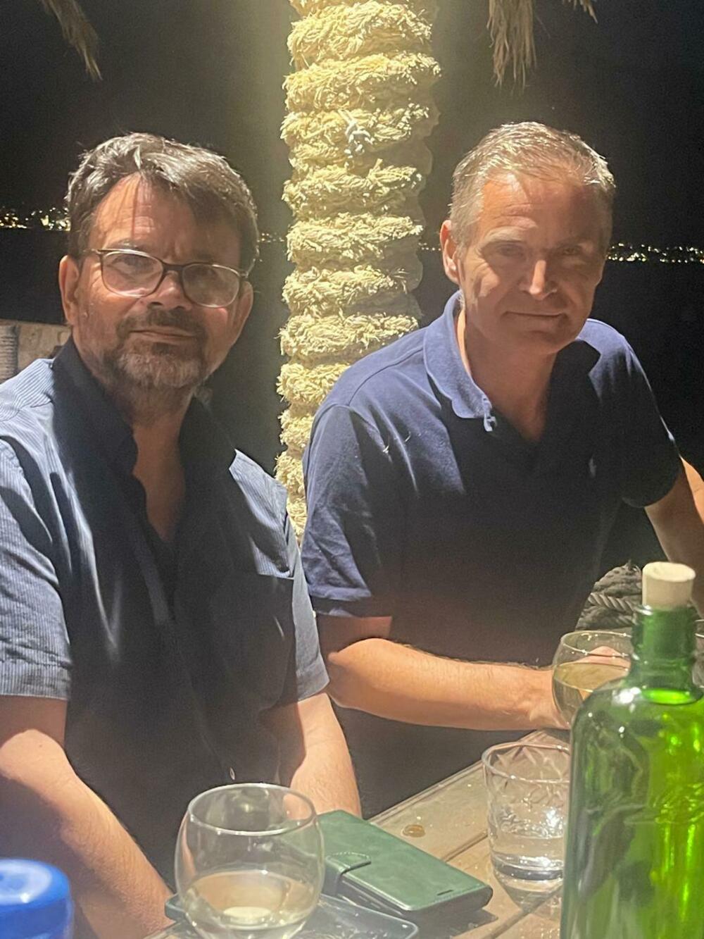 Grčki filozof Jorgos Arabacis i italijanski istoričar Frančesko Kakamo na konferenciji u Kotoru