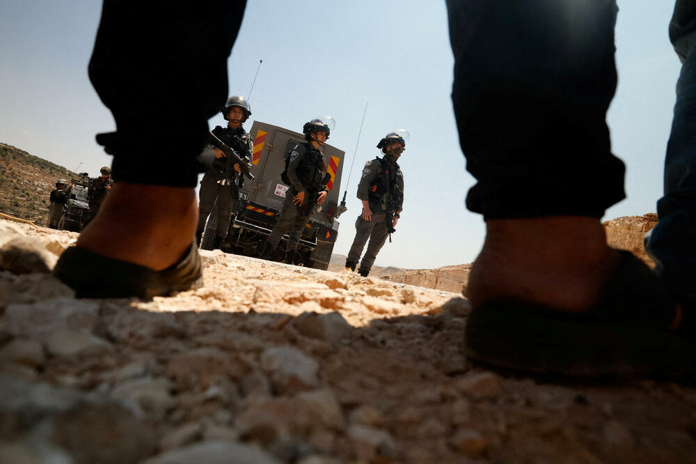 Protest Palestinaca protiv novog izraelskog naselja kod Ramale, Foto: Reuters