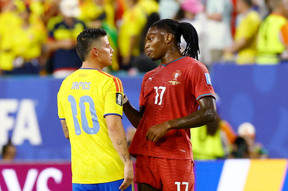 Hames i Leao tokom meča, Foto: Reuters