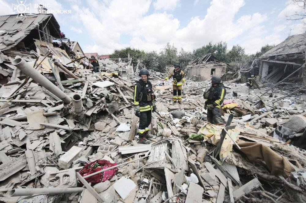 Detalj nakon ruskog napada na Zaporožje, Foto: Reuters