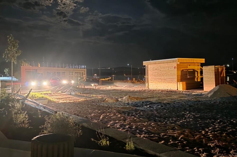 Noćni radovi na plaži Belane, Foto: Evropski savez