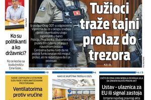 Naslovna strana "Vijesti" za 1. jul 2026. godine