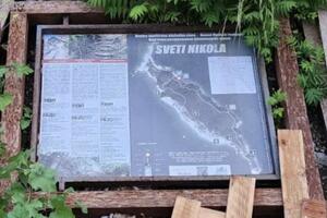 Turistima zabranjen prolaz stazom na Svetom Nikoli, tabla iščupana