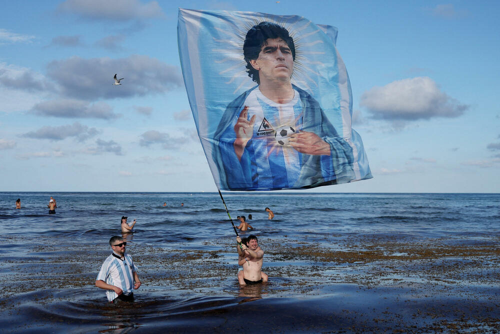 <p>Navijači Argentine dominiraju plažama Floride</p>