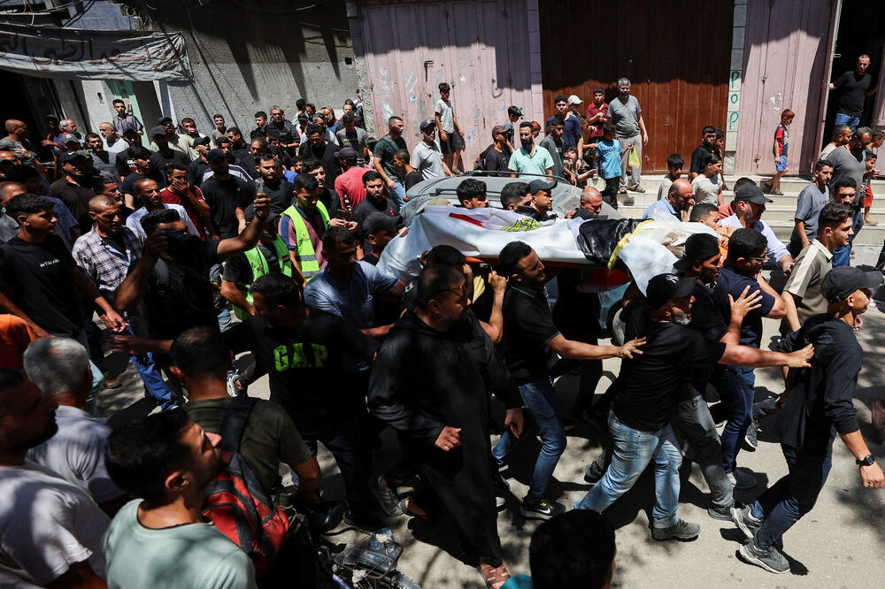 Sa sahrane Vahidija u Gazi, Foto: REUTERS