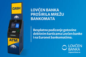 Lovćen banka proširila mrežu bankomata