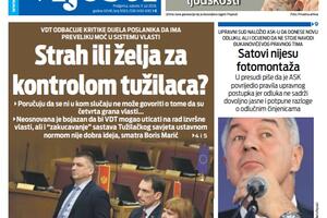 Naslovna strana "Vijesti" za 11. jul 2026. godine