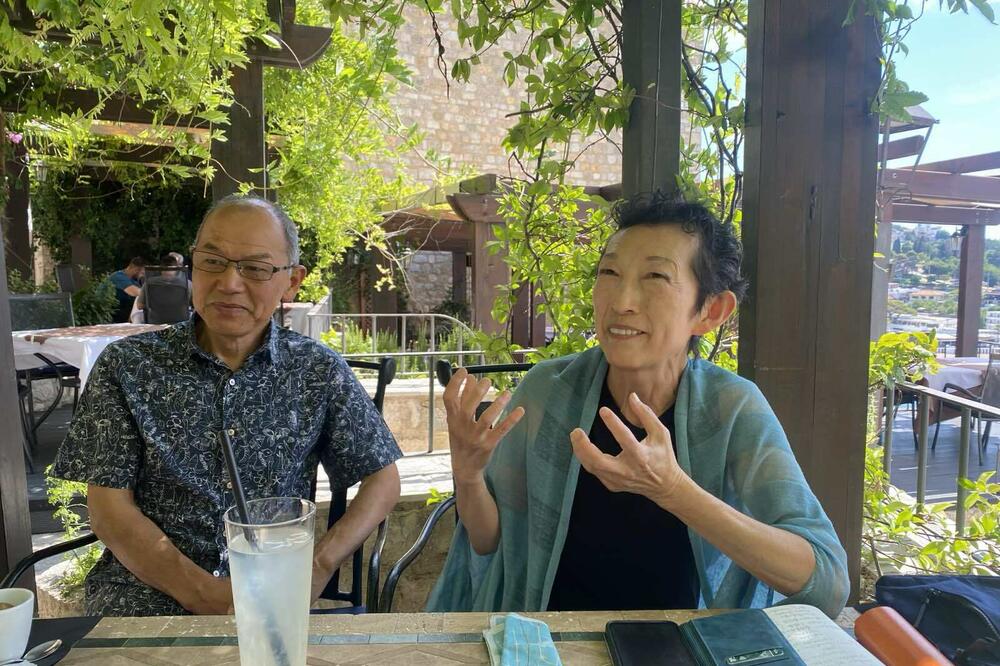 Miho Shimizu sa suprugom u Ulcinju, Foto: Samir Adrović