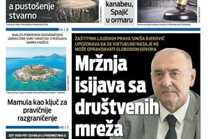 Naslovna strana "Vijesti" za 15. jul 2026. godine