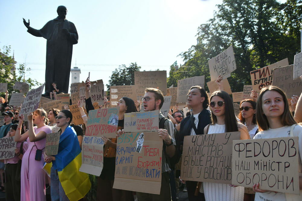 Sa protesta zbog smjene Fedorova, Foto: Beta/AP