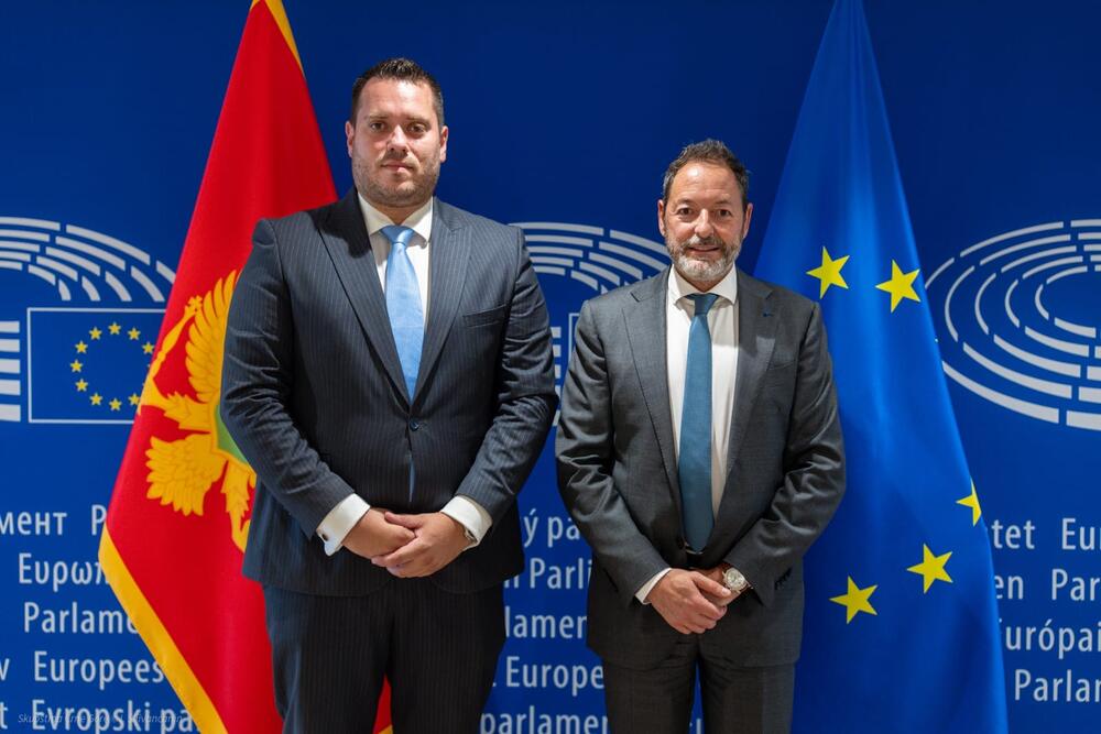 <p>Generalni sekretar crnogorskog parlamenta Boban Stanišić se sastao sa generalnim sekretarom Evropskog parlamenta Alesandrom Kjoketijem, generalnim direktorom Generalnog direktorata Evropskog parlamenta za vanjske politike Unije Pjetrom Dućijem i njegovim saradnicima, direktorom Direktorata za odnose sa nacionalnim parlamentima EP Hesusom Gomezom</p>