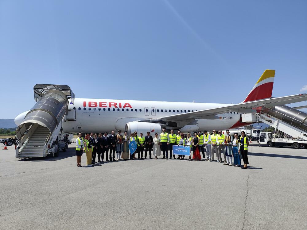 "Iberia" leti iz Madrida za Tivat dva puta nedjeljno