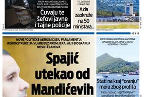 Naslovna strana "Vijesti" za 24. jul 2026. godine