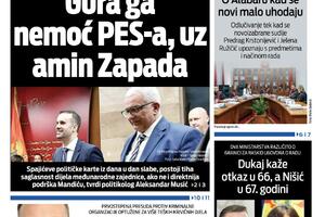 Naslovna strana "Vijesti" za 25. jul 2026. godine