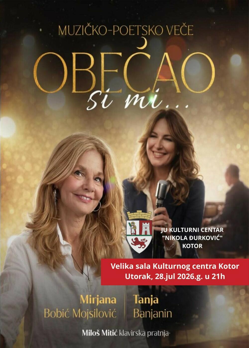 Muzičko-poetsko veče “Obećao si mi”