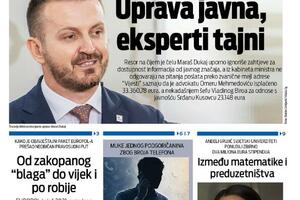 Naslovna strana "Vijesti" za 27. jul 2026. godine