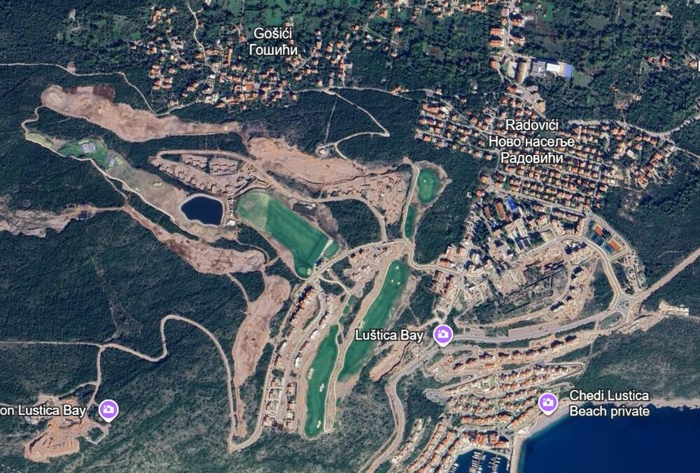 mapa Luštice Jezero, ž