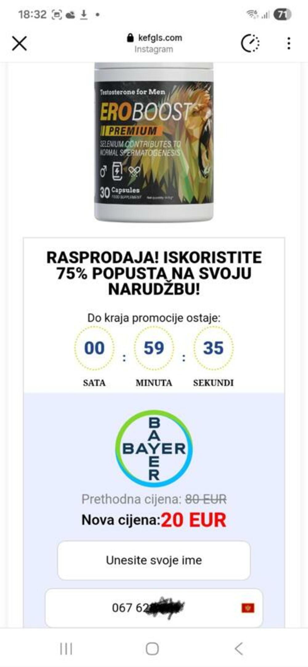 Broj i na sajtu za spornu prodaju ljekova