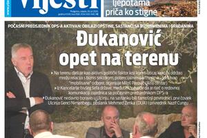 Naslovna strana "Vijesti" za 29. jul 2026. godine