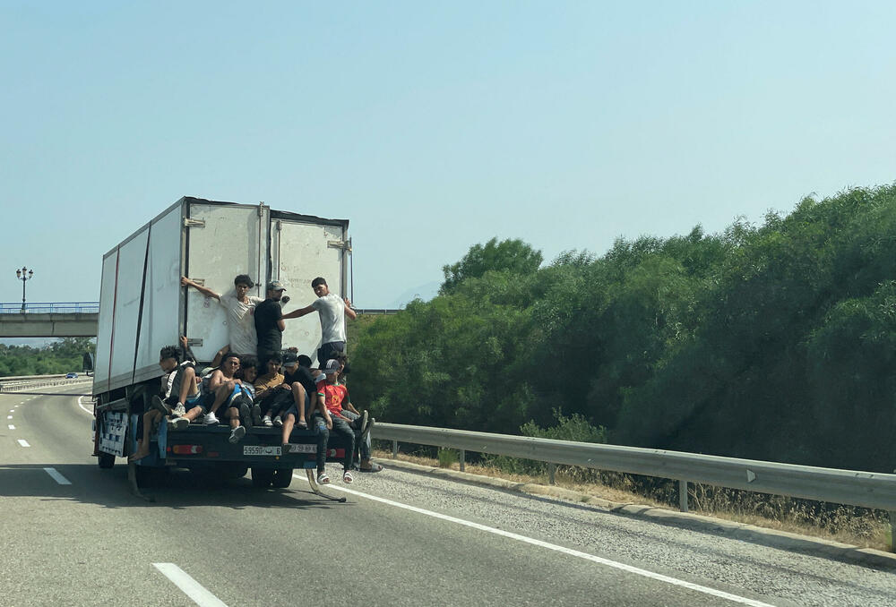 Migranti juče na marokanskoj strani granice