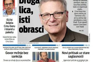 Naslovna strana "Vijesti" za 3. avgust 2026. godine