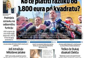 Naslovna strana "Vijesti" za 5. avgust 2026. godine