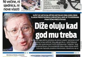 Naslovna strana "Vijesti" za 6. avgust 2026. godine