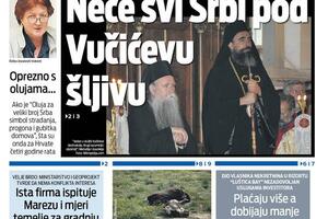 Naslovna strana "Vijesti" za 7. avgust 2026. godine