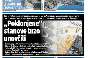 Naslovna strana "Vijesti" za 14. avgust 2026. godine