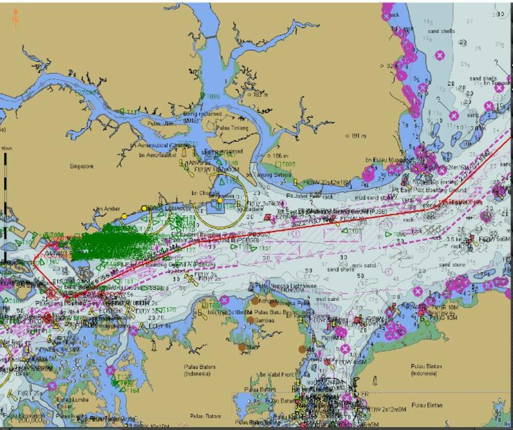 Izuzetno komplikovana pravila plovidbe i gust pomorski saobraćaj na prilazima Singapuru