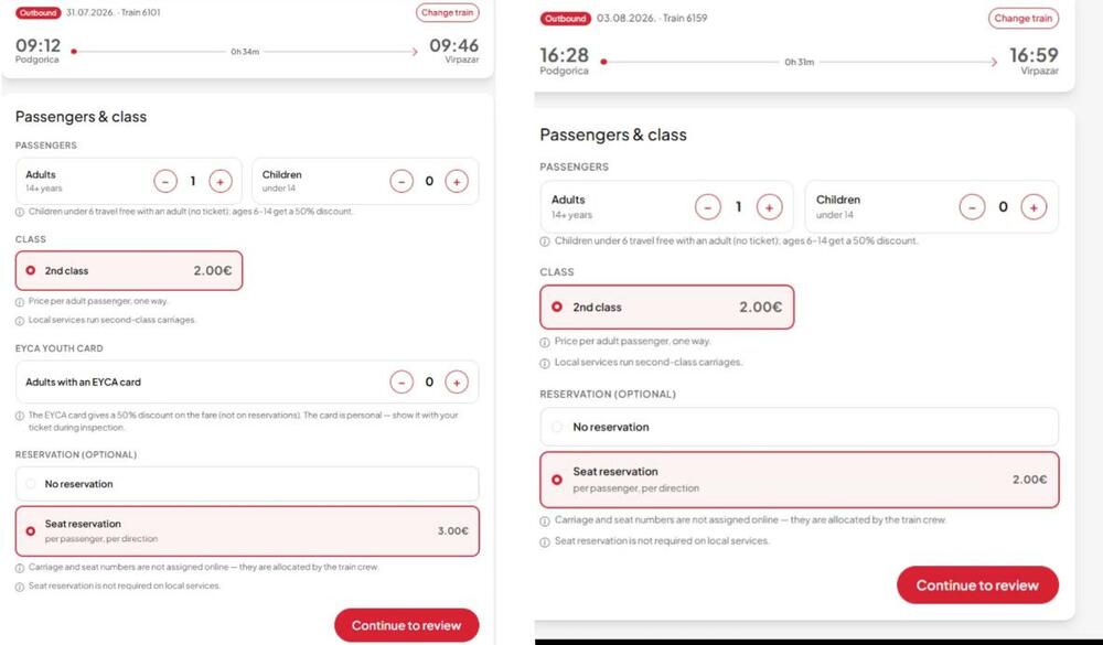 Rezervacija sjedišta košta 3 eura, a nekoliko dana kasnije euro manje
