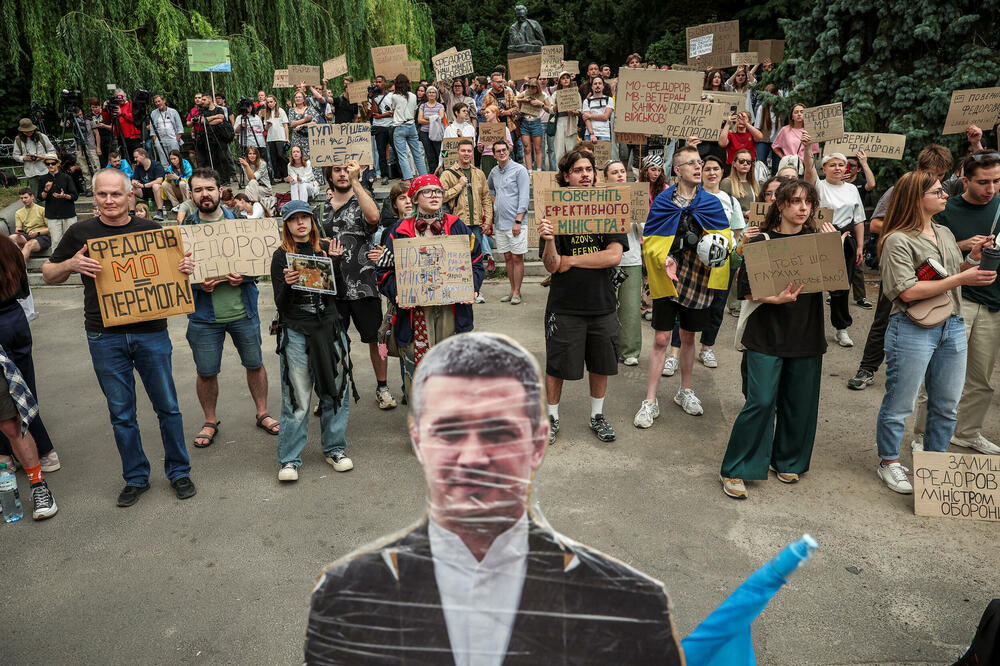 Sa protesta u Kijevu protiv smjene Fedorova, Foto: Reuters