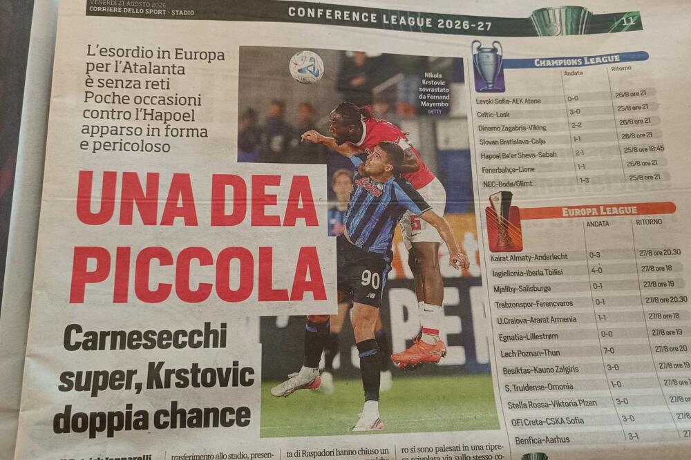 "Karneseki odličan, Krstović dupla šansa": Italijanski medij žali...