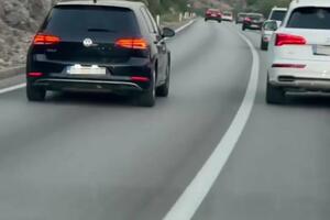Nikšićanin sankcionisan zbog opasnog preticanja preko pune linije...