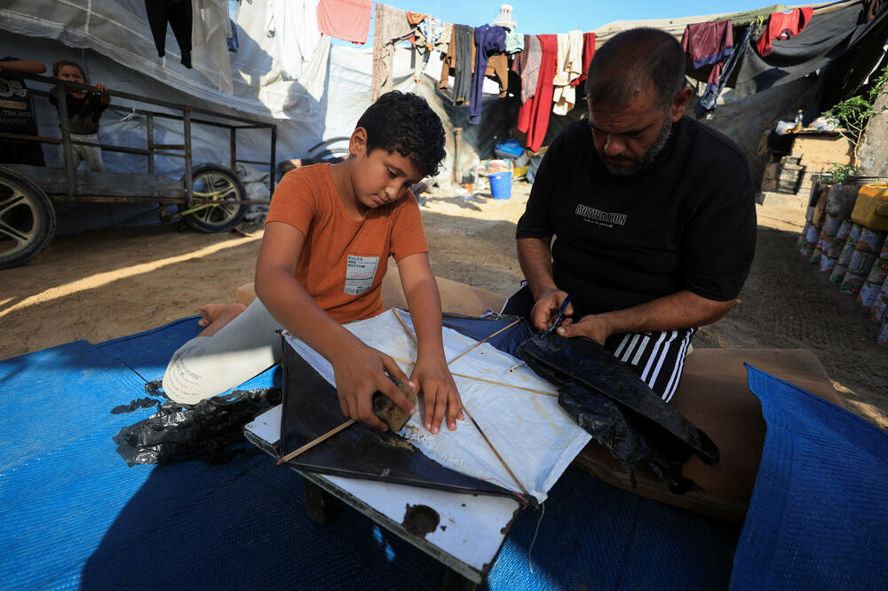 Šatorski kamp u gradu Gaza 25. avgusta, Foto: Rojters