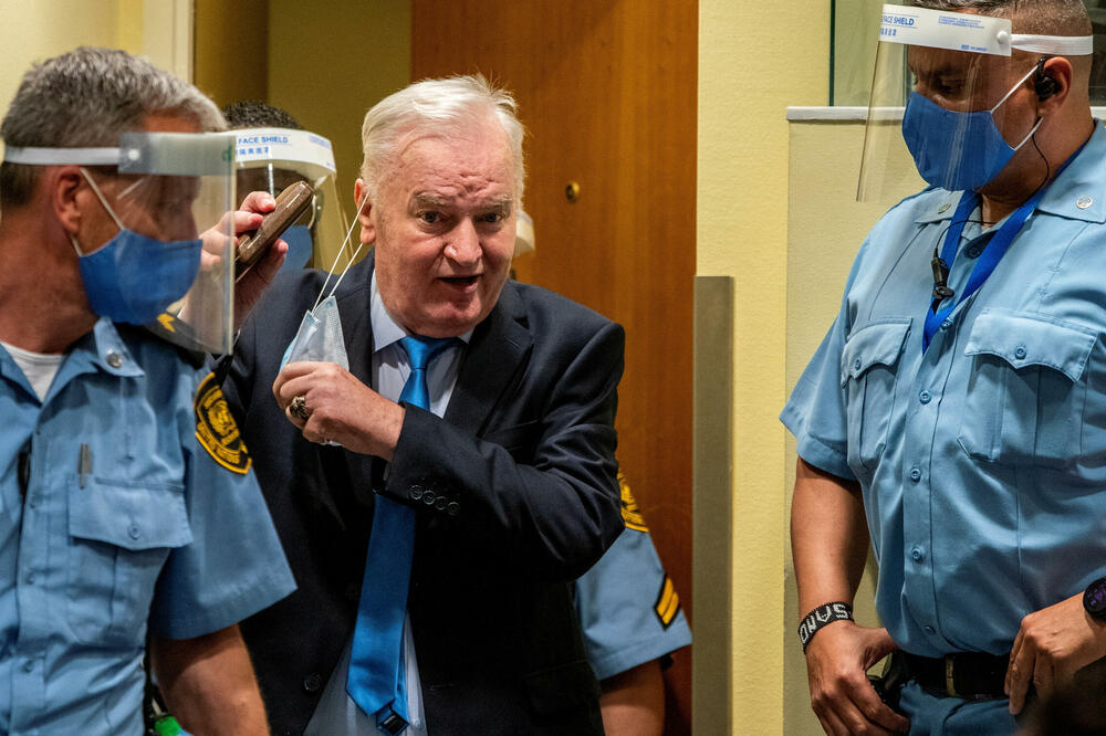 Mladić u sudnici, 8. juna 2021. godine, Foto: Reuters