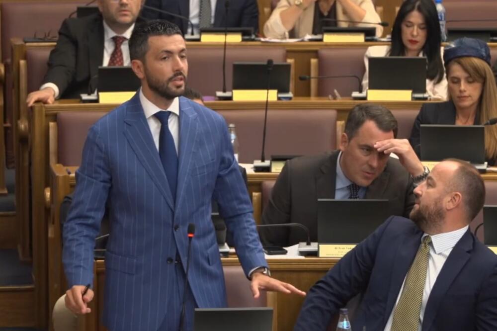 Živković govori u Skupštini, Foto: Screenshot/Youtube/Skupština Crne Gore