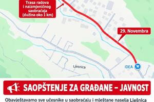Od sjutra izmjena režima saobraćaja u ulicama Miodraga Bulatovića...