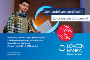 Specijalna ponuda Lovćen banke do 31. oktobra 2026.