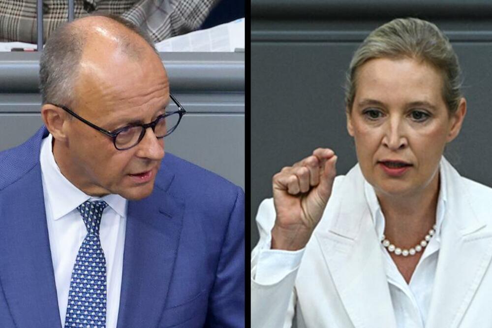 Prvi duel Merca i Vajdel posle nedjeljne pobjede AfD-a na izborima u pokrajini Saksonija-Anhalt, Foto: Getty Images/Reuters