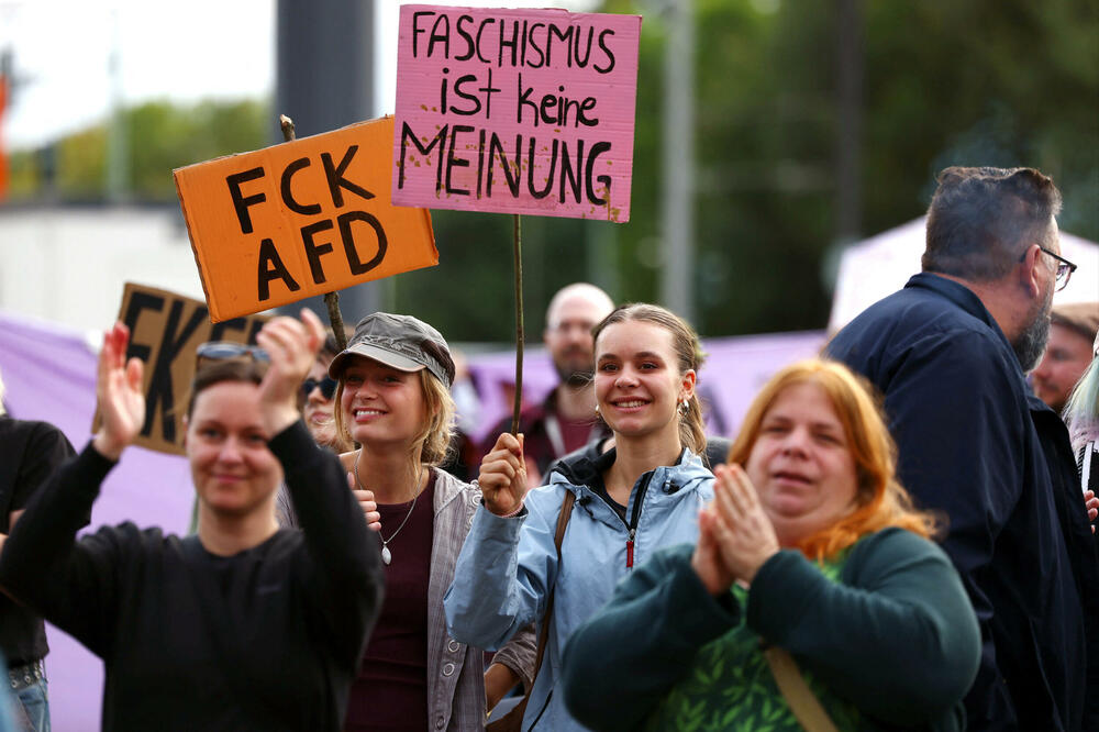 Protest protiv AfD-a u Berlinu 9. septembra, Foto: Rojters