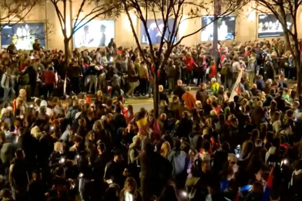Sa protesta održanog 15. marta 2025. u Beogradu, Foto: N1