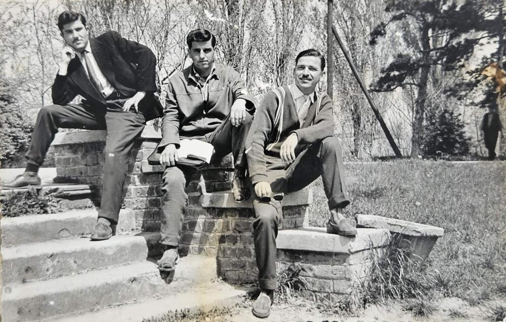 Bošković (u sredini) na Višoj pedagoškoj u Nišu 1959. godine