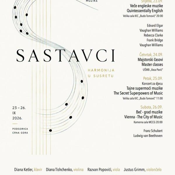 &bdquo;Sastavci&rdquo; donose četiri dana vrhunske kamerne muzike