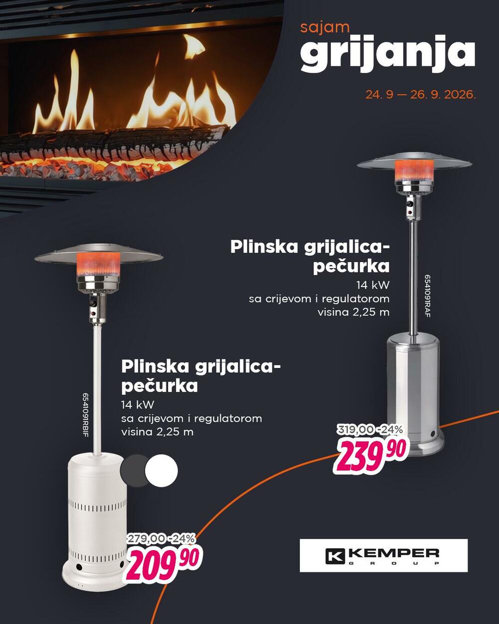 <p><em>Od četvrtka do subote, 24&ndash;26. septembra, iskoristite sajamske popuste na sve šporete, peći, kamine i grijalice.</em></p>