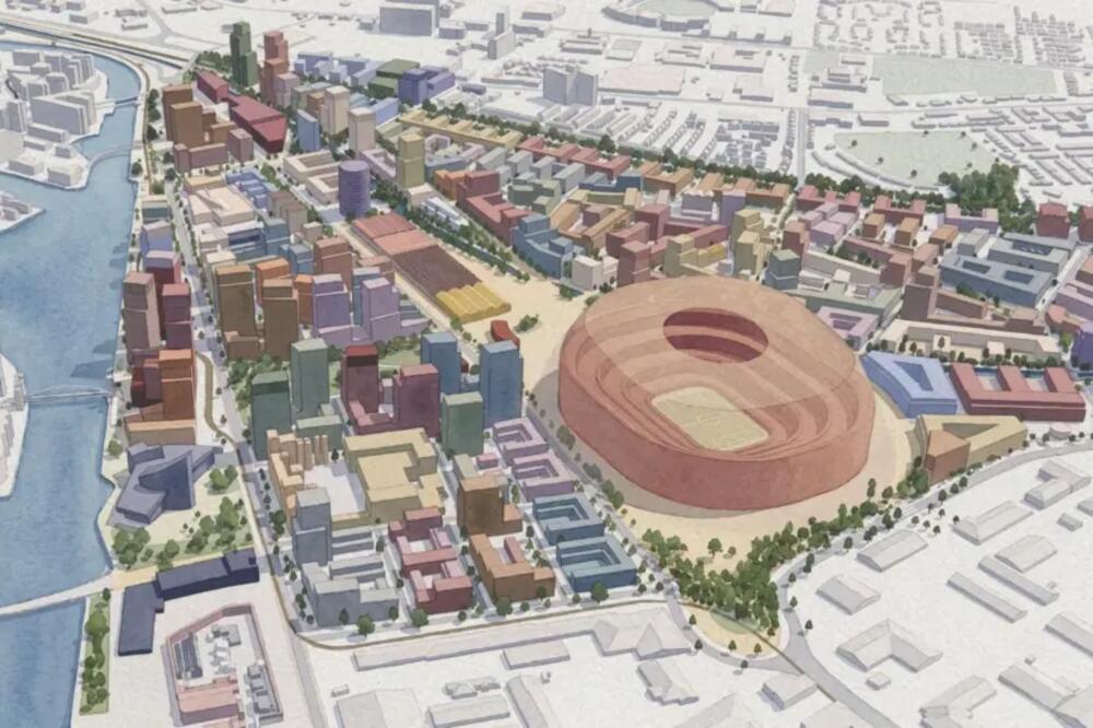 Novi stadion Mančester junajteda biće centralni dio šire obnove područja oko Old Traforda., Foto: BBC