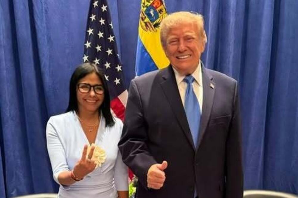Delsi Rodrigez i Tramp tokom sastanka na marginama Generalne skupštine UN, Foto: X