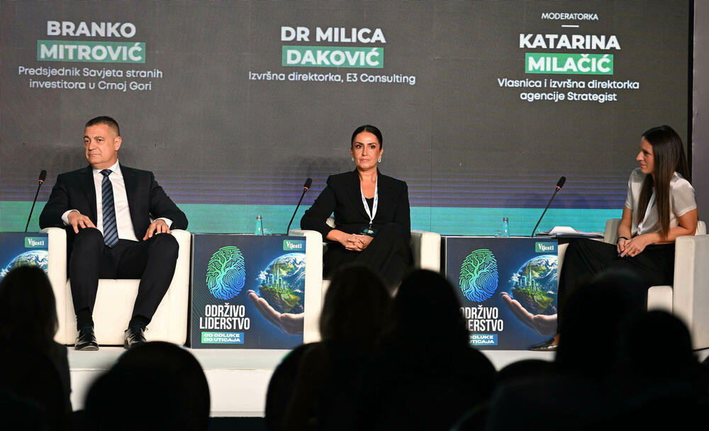 <p>Vijesti organizovale konferenciju koja je okupila okupiće predstavnike institucija, međunarodnih organizacija, poslovne, akademske i finansijske zajednice, civilnog sektora, kao i stručnjake iz oblasti održivog razvoja, energetike, investicija i ESG-a</p>